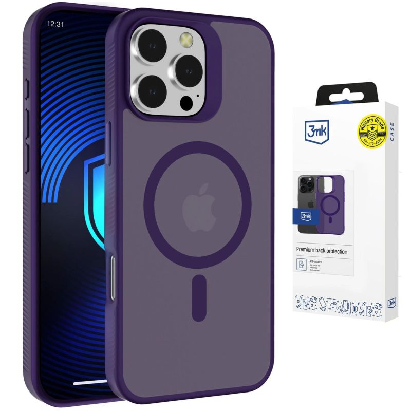 3mk Smoke MagCase for iPhone 16 Pro Max - Purple-Translucent