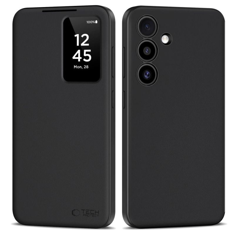 Tech-Protect Smart Wallet Case for Samsung Galaxy S25+ - Matte Black
