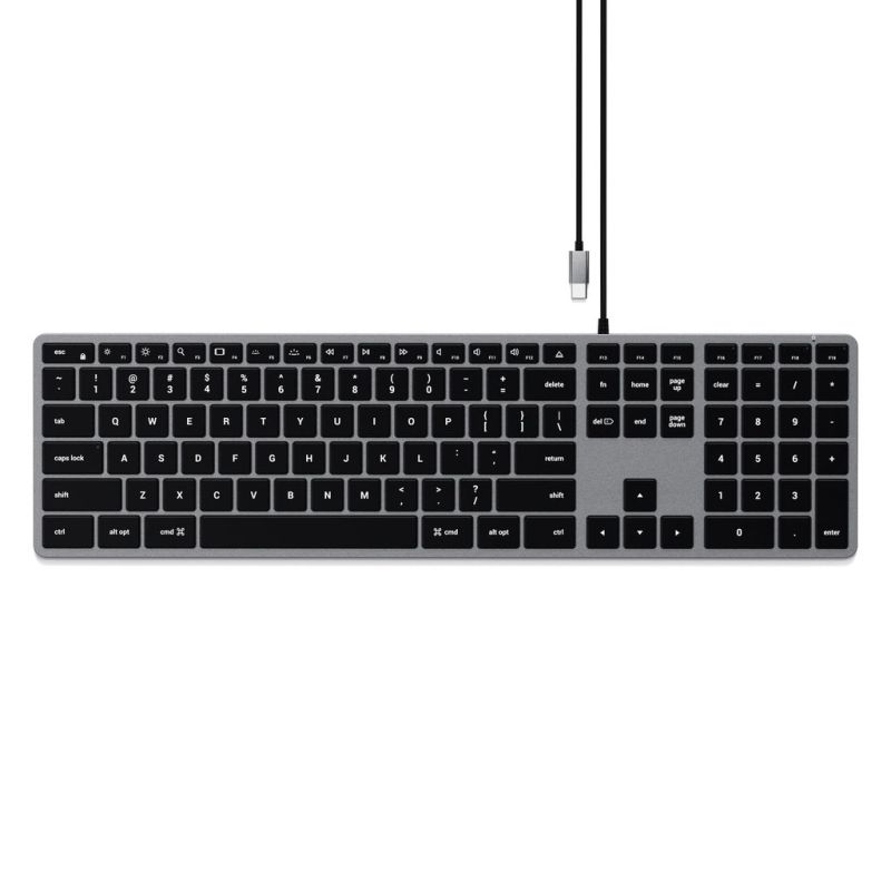 Satechi Slim W3 Keyboard with Numeric Keypad USB-C (Space Gray) US