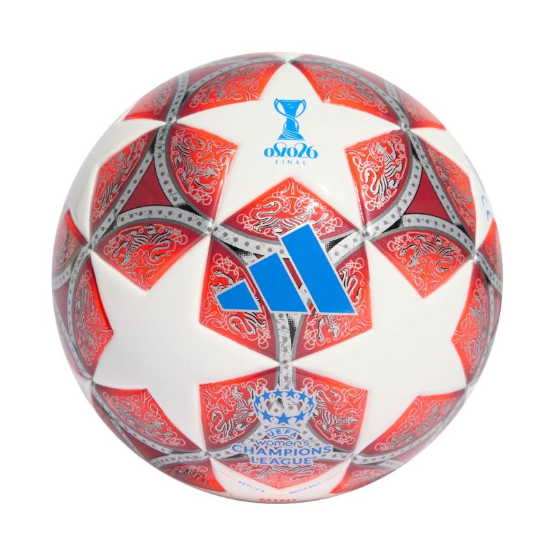 adidas UCL Womens 25/26 Final Mini Football Red and White JW1327