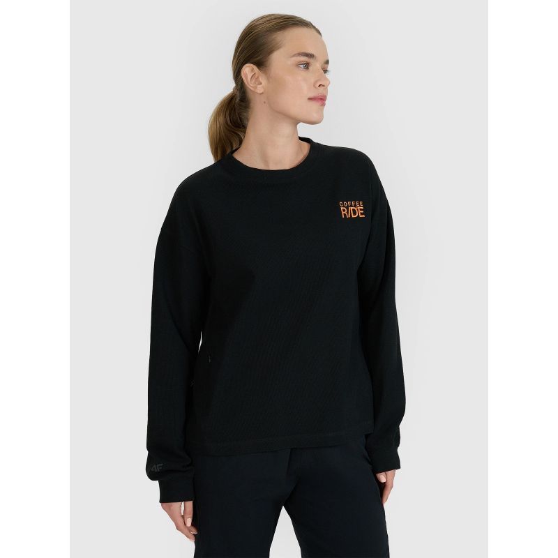 Women's oversize longsleeve with print 4F 4FWSS25TLONF393-20S