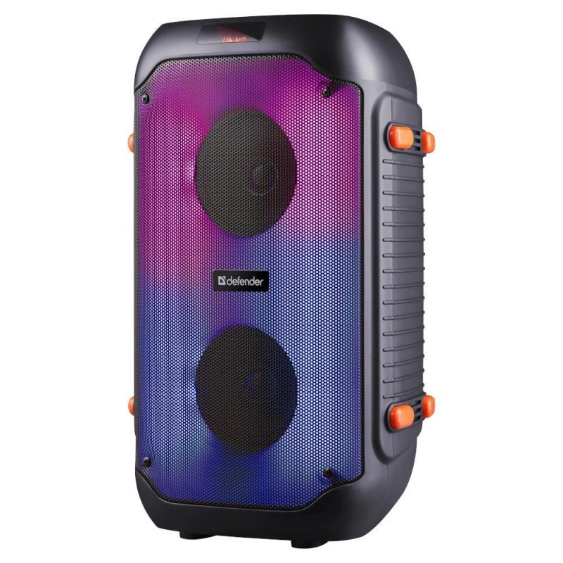 Defender BOOMER 25 Bluetooth Speaker 25W MP3/FM/SD/USB/AUX/TWS/LCD/RGB/MIC, Equalizer, Remote Control, Microphone, KARAOKE, Black