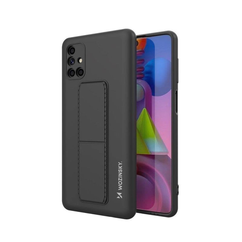Wozinsky Kickstand Case silicone case with stand for Samsung Galaxy M51 black
