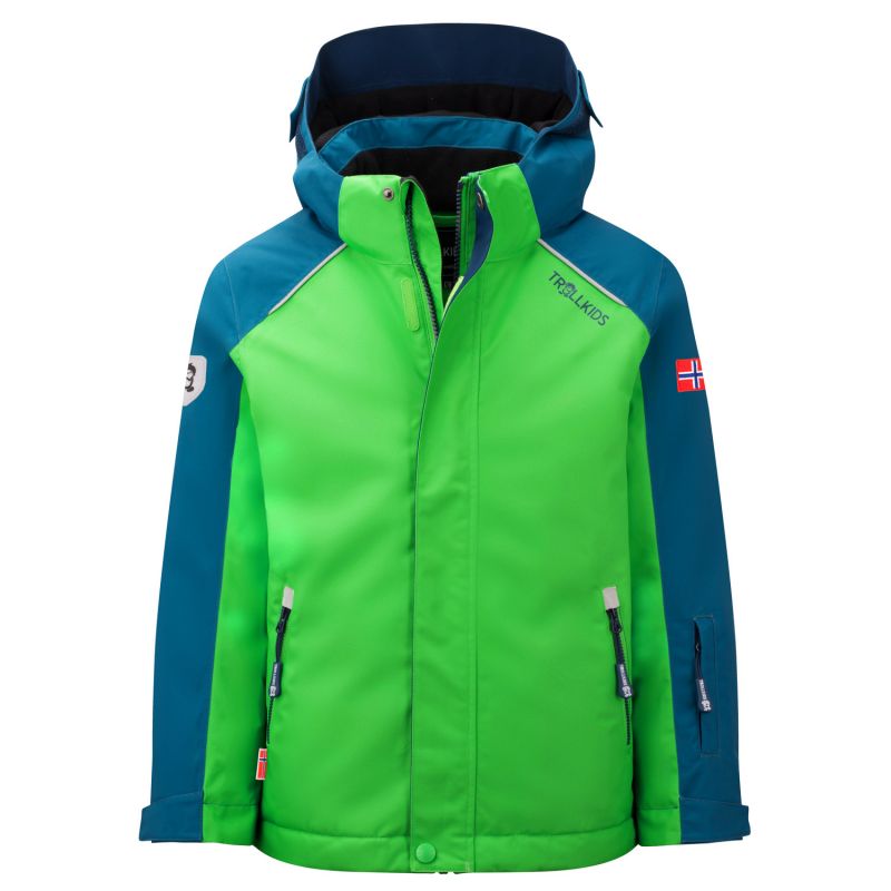 Trollkids Kids Holmenkollen Snow Jacket Pro Insulated Children’s Winter Jacket, Green (913-104)