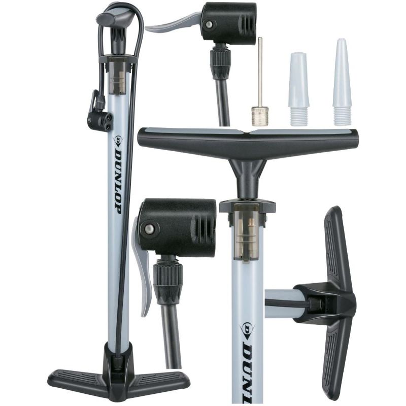 DUNLOP WORKSHOP/BICYCLE PUMP 140 PSI (9.6BAR) GRAY