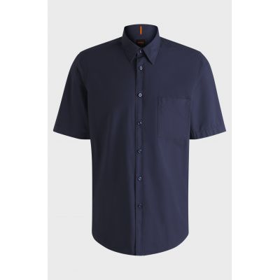 Boss Camicia Relegant short BLU