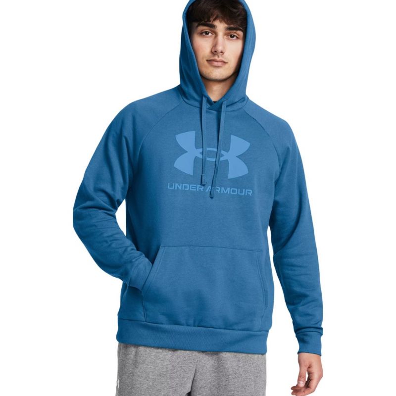 Men’s Under Armour Rival Fleece Logo HD Hoodie Blue 1379758 406 M