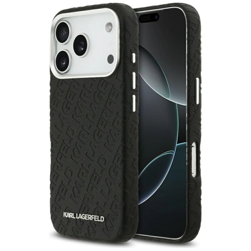 Karl Lagerfeld FW Stamped Karl MagSafe Case for iPhone 17 Pro – black