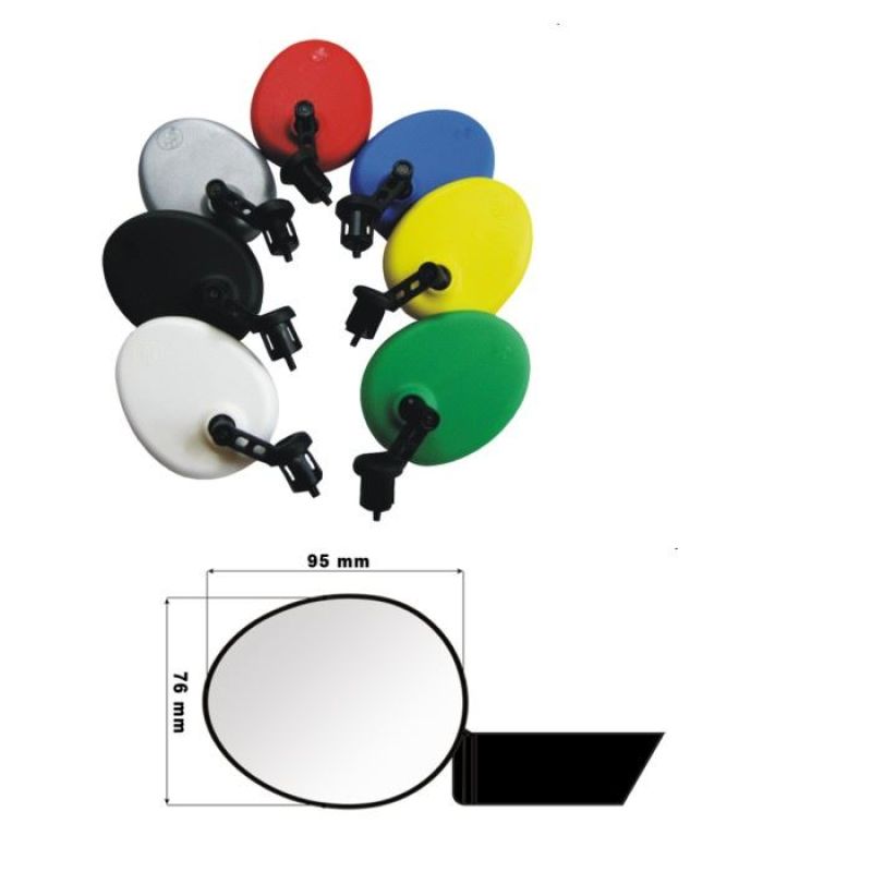AJS MINI steering wheel mirror, black