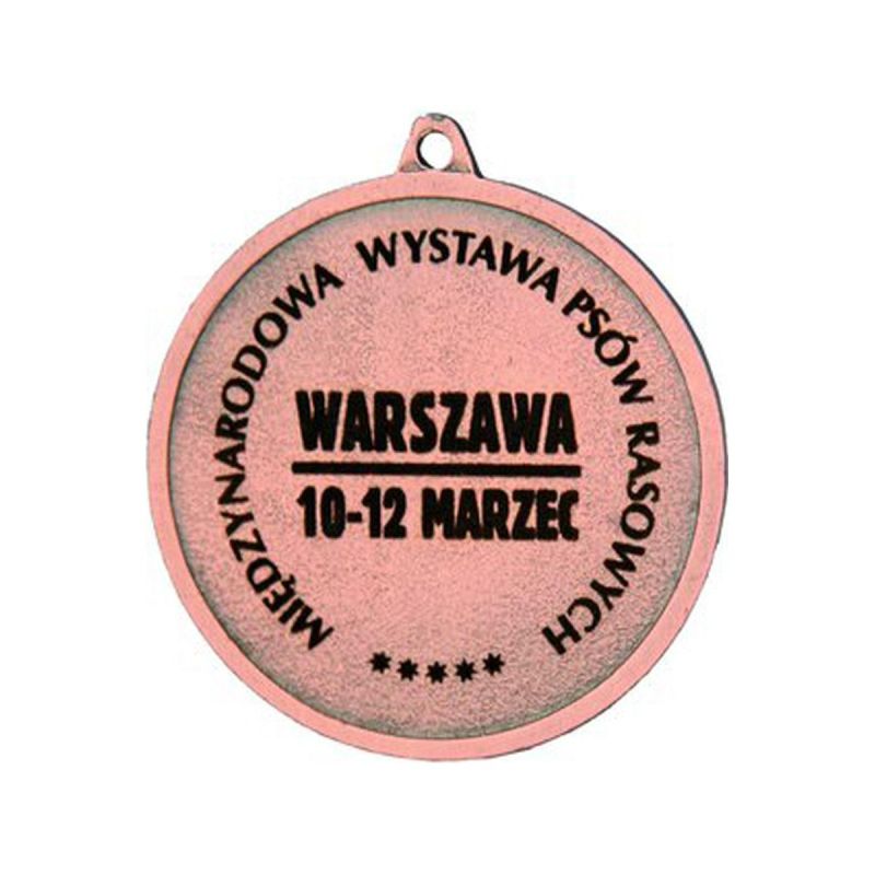Bronze medal with space for a 50 mm emblem - steel medal with laser engraving - RMI