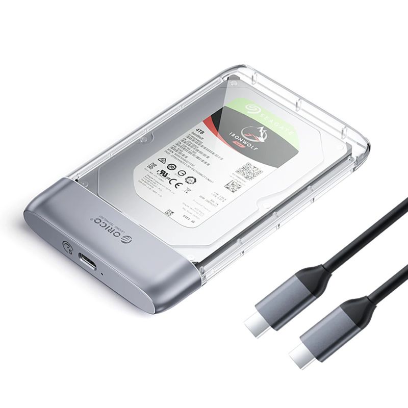 Orico TX25C3 2.5" HDD/SSD USB-C 5Gb/s Disk Drive - Transparent