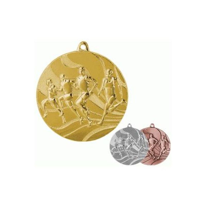 Gold medal - running - steel medal 50mm