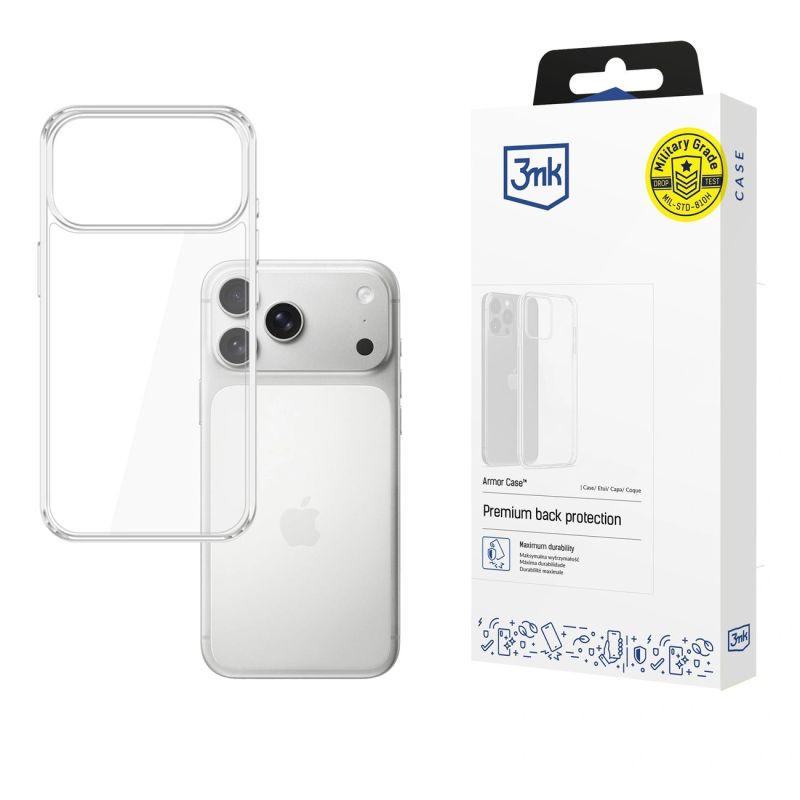 3mk Armor Case for Apple iPhone 17 Pro Max - Transparent