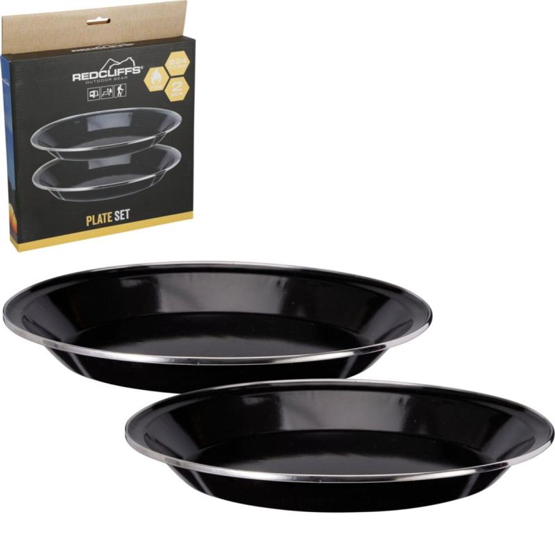BOWL TOURIST PLATE 2PCS 24CM ALUMINUM REDCLIFFS