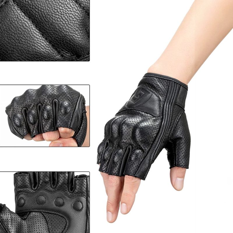Rockbros Guanti leather motorcycle