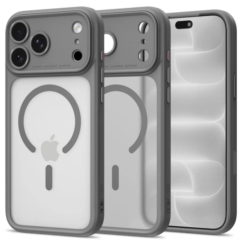 Tech-Protect MagPeak MagSafe CC Case for iPhone 18 Pro Max / 17 Pro Max – Matte Grey