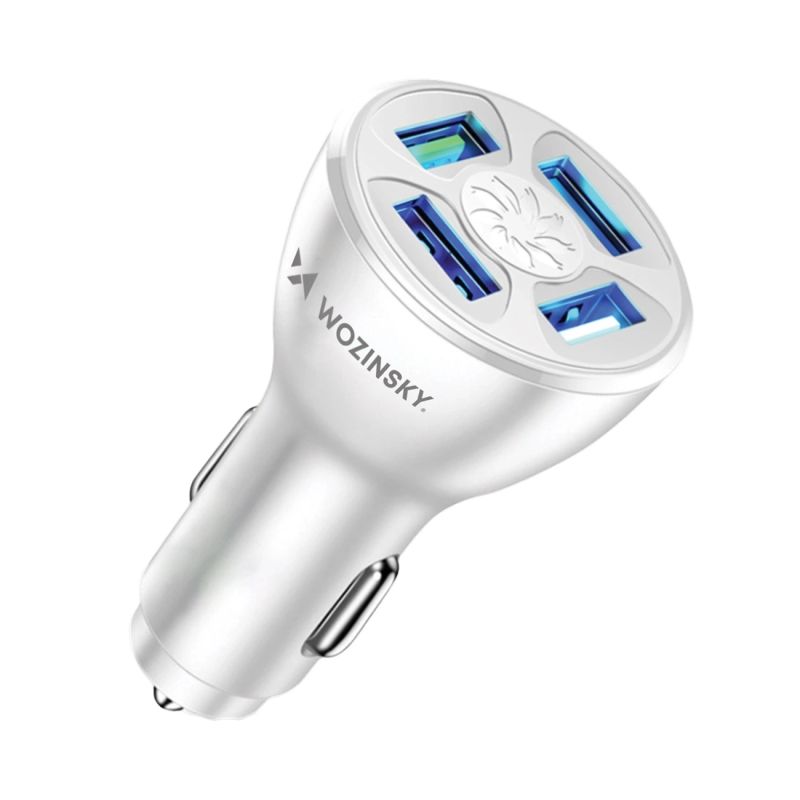 Wozinsky WCCAW 50W 4x USB-A QC car charger - white