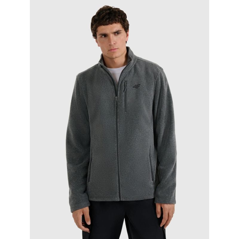 Men's Regular Fit Fleece Jacket with Stand-Up Collar 4F 4FRMM00TFLEM435-23M