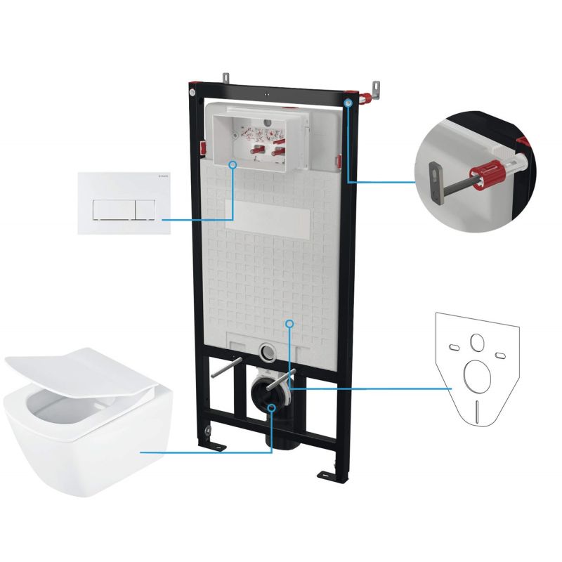 6-in-1 concealed toilet set