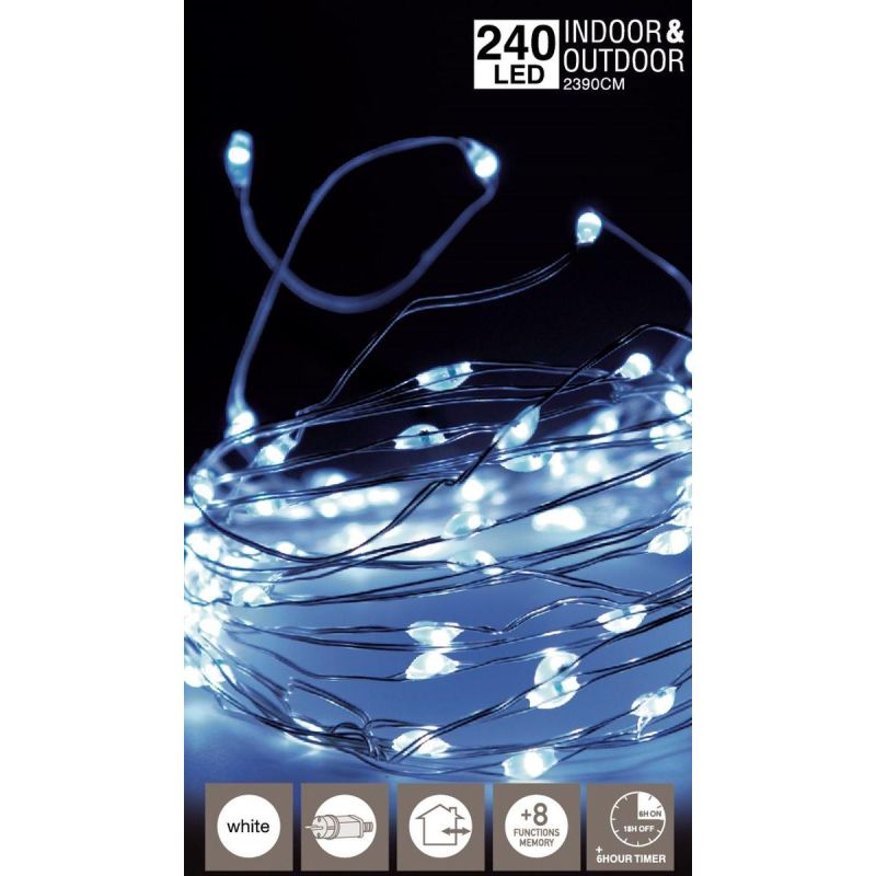 WIRE LAMPS GARLAND 240 LED COOL WHITE