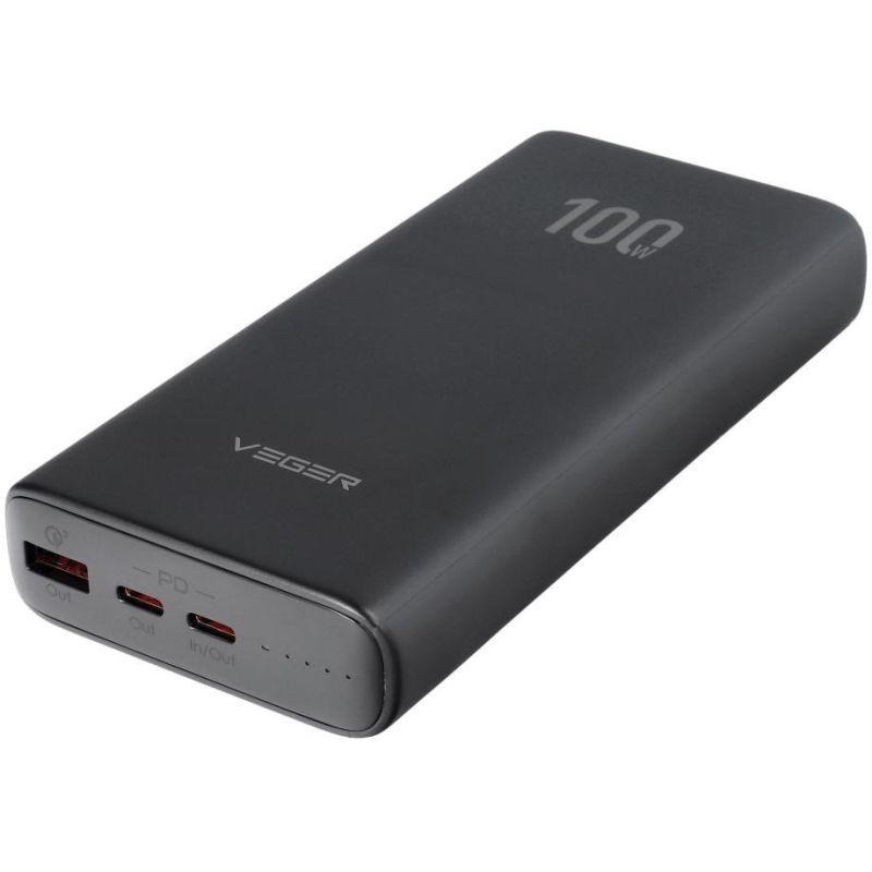 VEGER T100 Power Bank Lithium-Ion (Li-Ion) 20000 mAh Black