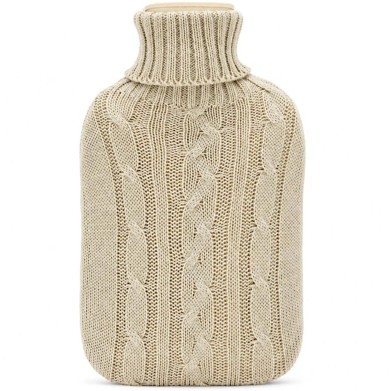 RUBBER HOT WATER BOTTLE IN A SWEATER 1.75L GRAY