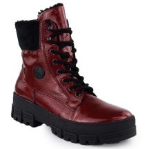 Rieker Stivali patent leather platform ankle Rieker