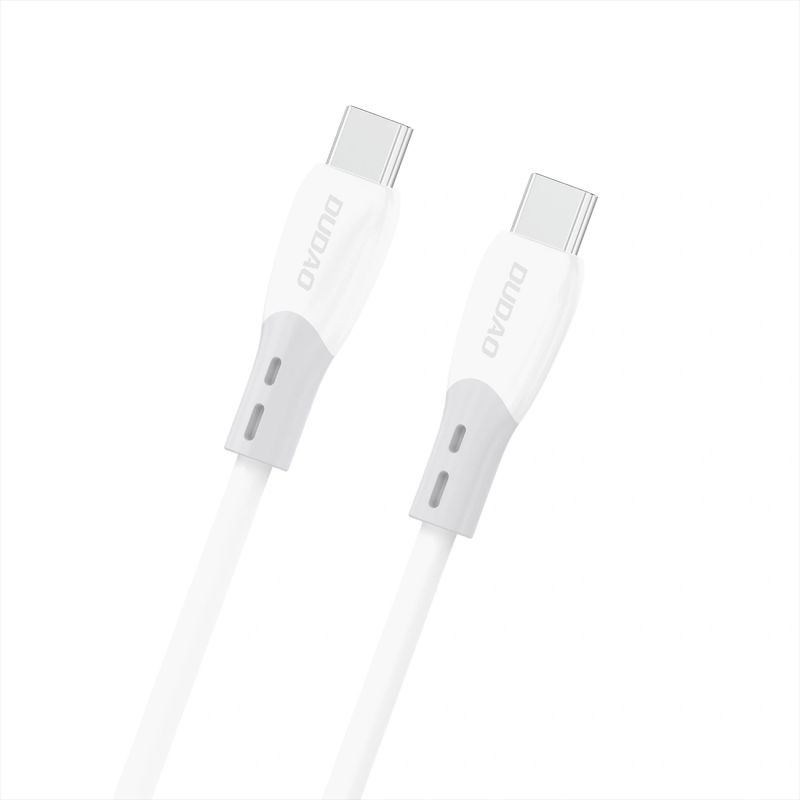 Dudao L25SC 60W USB-C - USB-C Cable with Soft Silicone Braid 1m - White