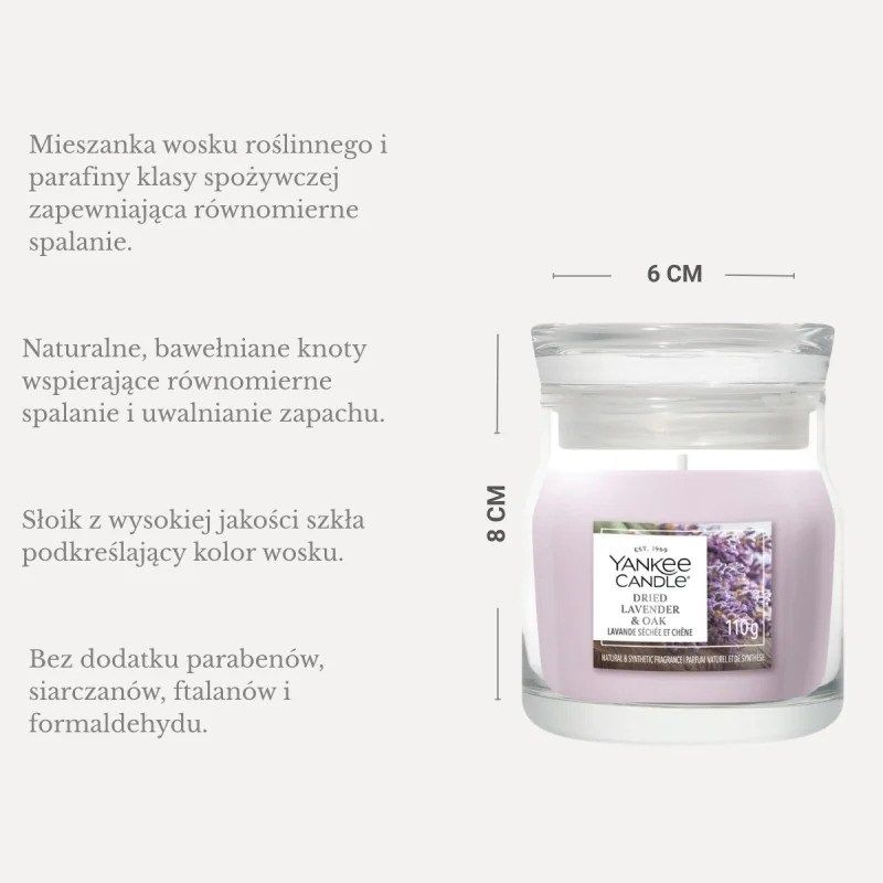 Small Candle DRIED LAVENDER & OAK YANKEE