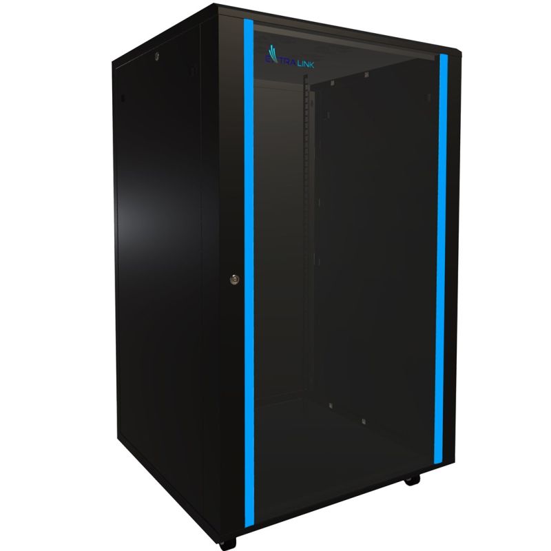 EXTRALINK FLOOR RACK CABINET 27U 800X800 BLACK