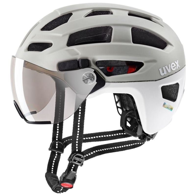 UVEX Finale visor cycling helmet 56–61 cm, sand/white matt