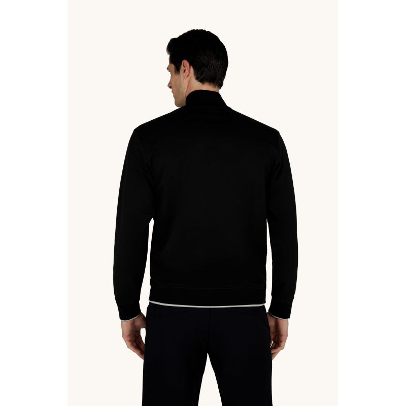Paul&Shark Felpa cotton and lyocell zip-up,