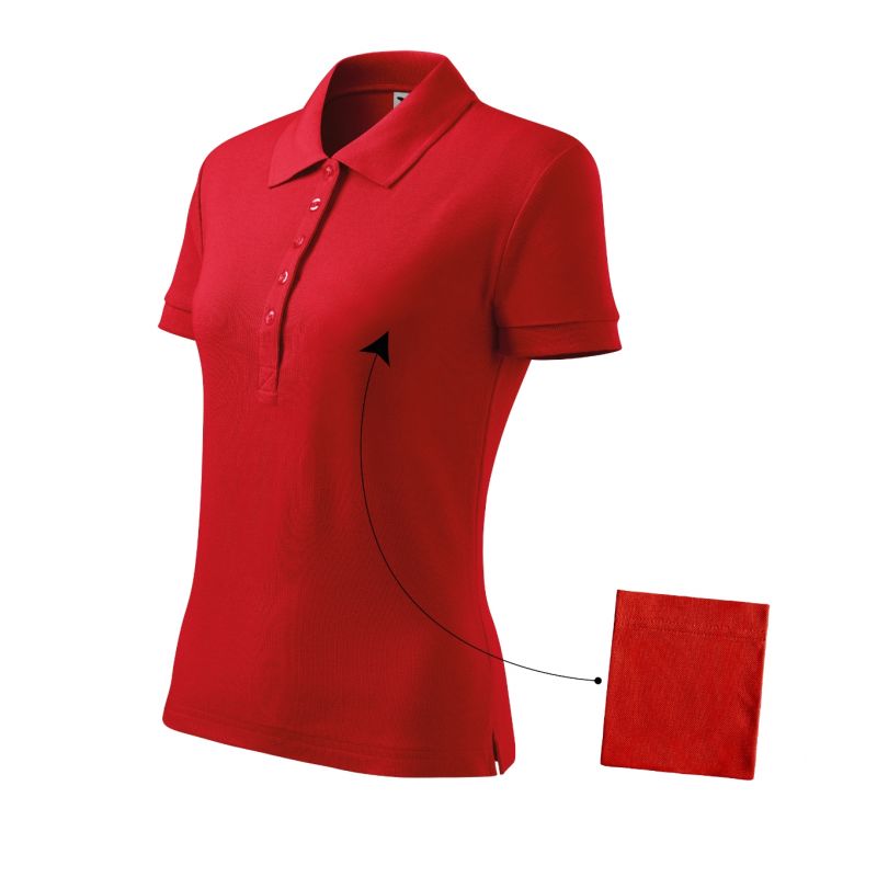 Malfini Cotton W MLI-21307 red polo shirt