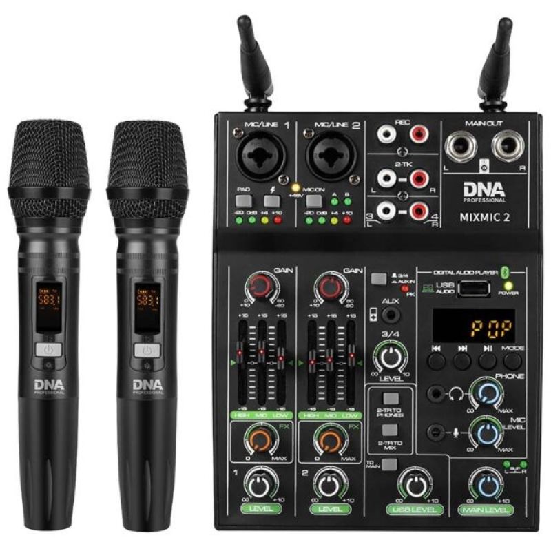 DNA MIXMIC 2 - set (USB audio mixer + 2 wireless microphones)