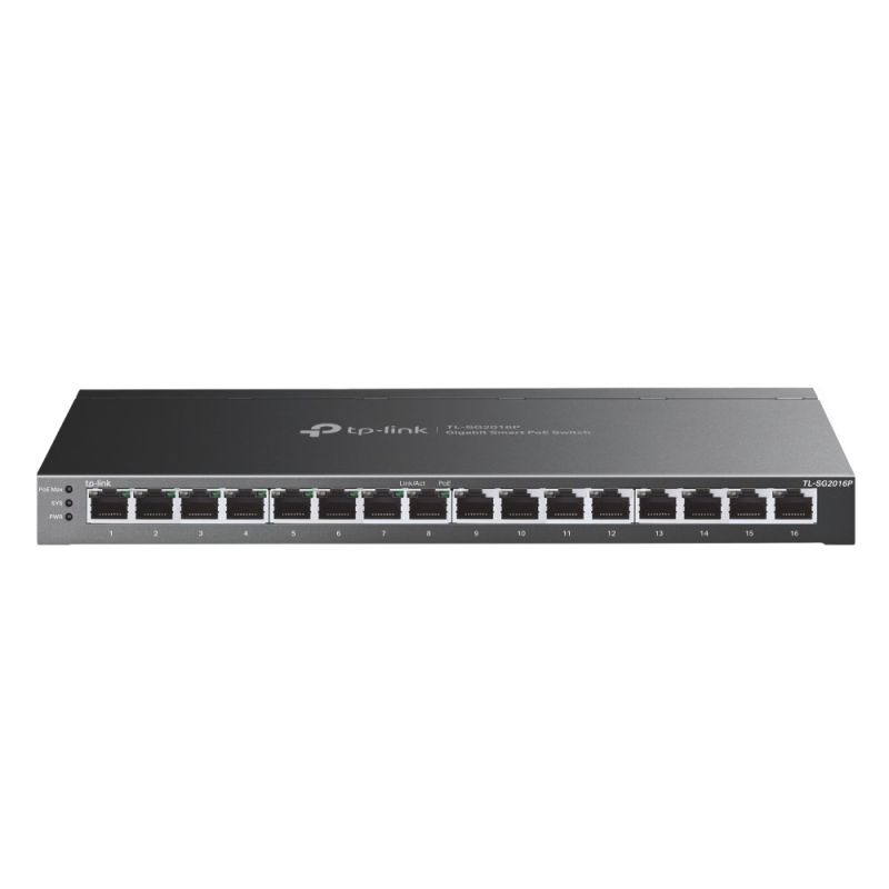 TP-Link JetStream TL-SG2016P L2/L3/L4 Gigabit Ethernet Network Switch (10/100/1000) Supports PoE Black