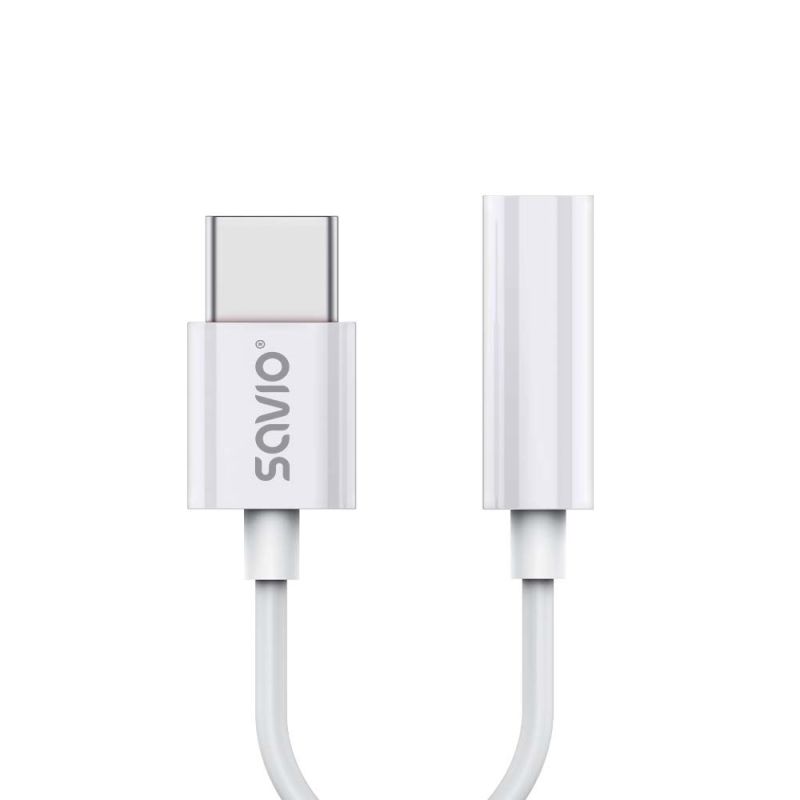 SAVIO ADAPTER USB-C - MINI JACK 3.5 MM (F) AK-51