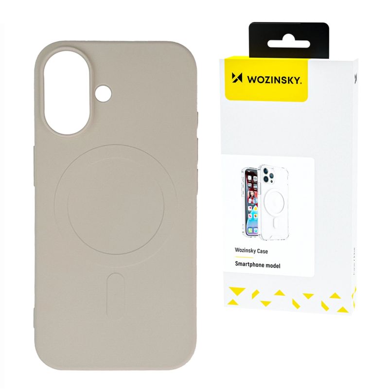 Wozinsky Silicone Case Magsafe Magnetic Case for Samsung Galaxy S25 - Beige