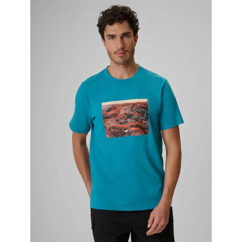 Men's regular printed T-shirt 4F 4FRSS26TTSHM4238-35S