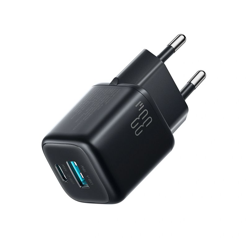 Joyroom JR-TG7 33W USB-A + USB-C Wall Charger - Black