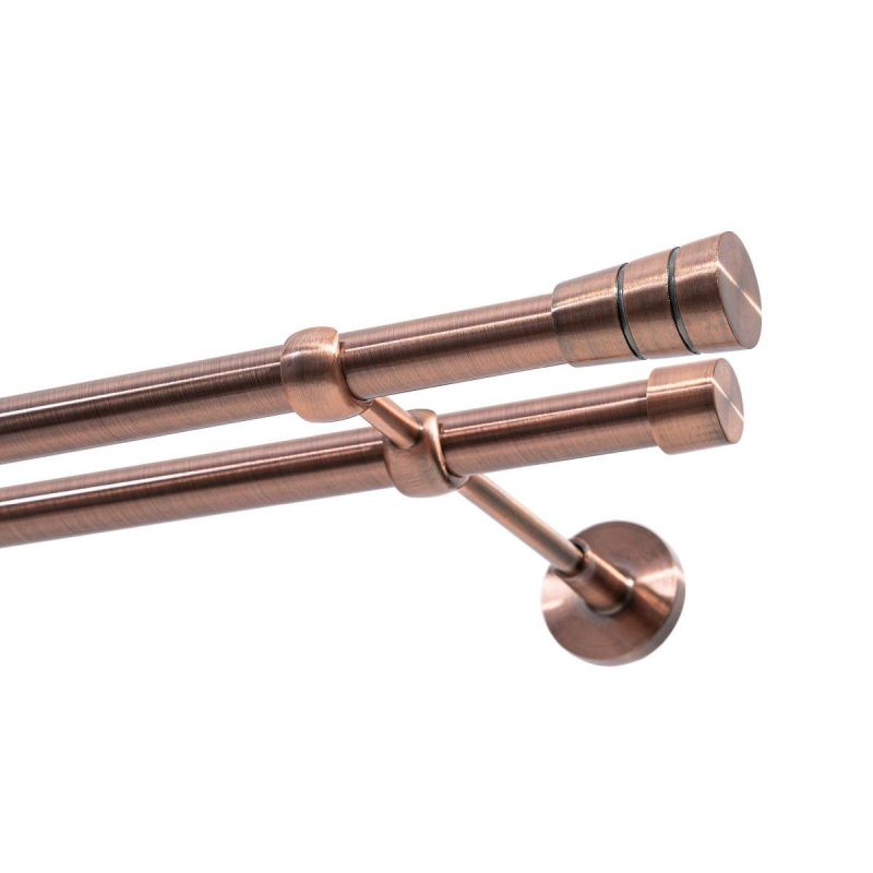 Double Curtain Rod Ø 19 mm, Copper, 200 cm, Kowalski Cone