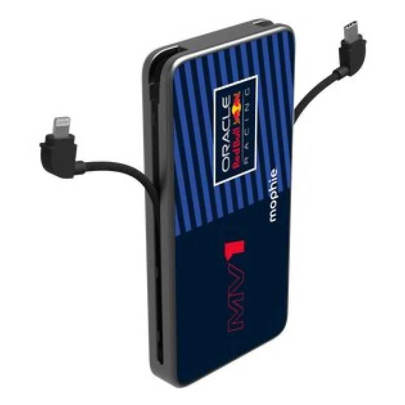 Mophie Powerstation Plus 10K Red Bull Racing MV1 Power Bank – 10000mAh power bank with integrated USB-C and Lightning cables (1x USB-C port)