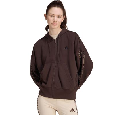adidas Felpa Seasonal Essentials Animal Print Full-Zip Hooded