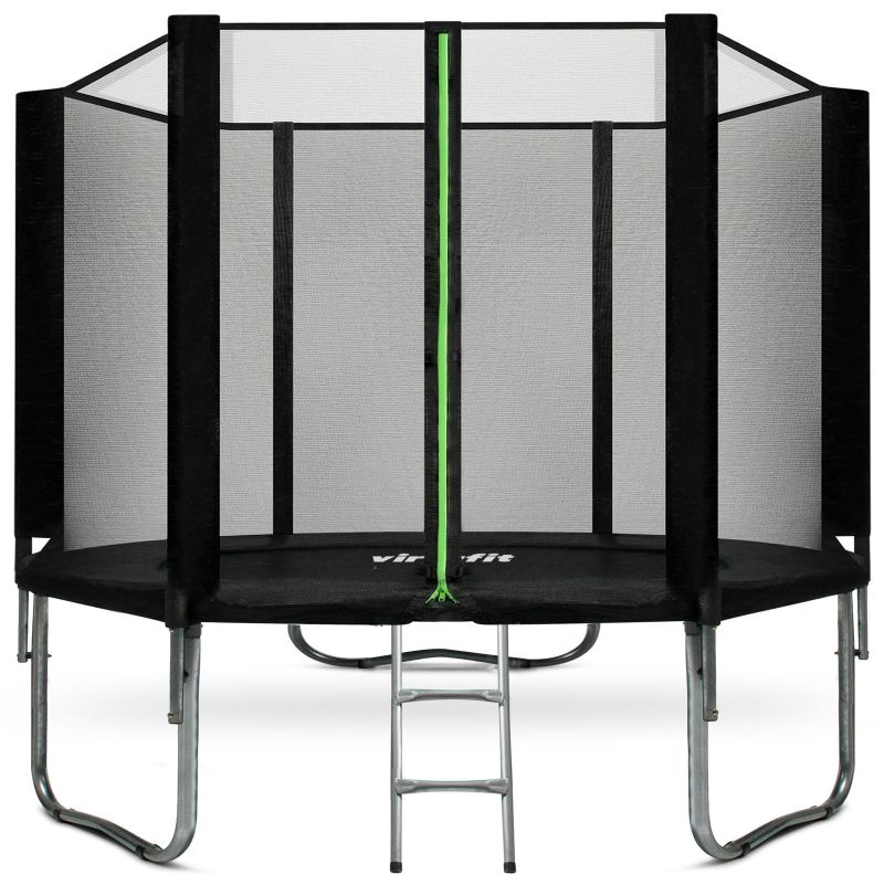 VIRTUFIT TRAMPOLINE WITH SAFETY NET – BLACK – 305 CM