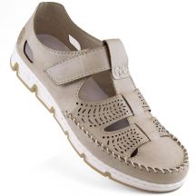 Rieker Scarpe leather velcro openwork