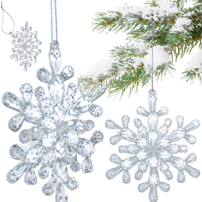 SNOWFLAKE HANGING DECORATION 12x12 CM PATTERN 4