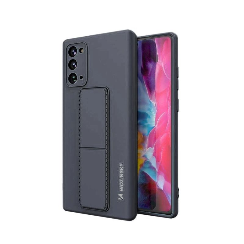 Wozinsky Kickstand Case silicone case with stand Samsung Galaxy Note 20 case navy blue