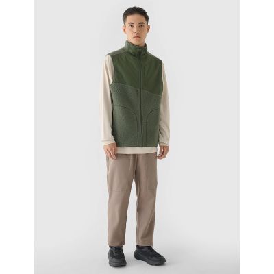 4f Gilet sherpa with stand-up collar