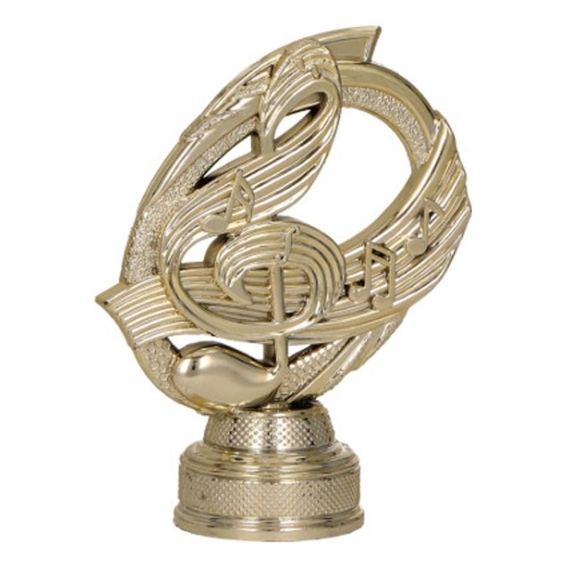 Gold plastic figurine - music