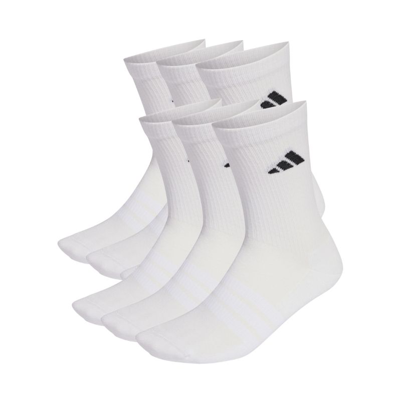 adidas Cushioned Crew Essentials Socks 6-Pack, White KE5498