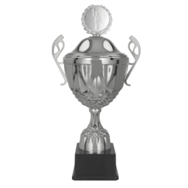 MUFAS silver metal cup with lid